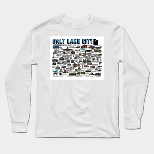 Salt Lake City Map Long Sleeve T-Shirt